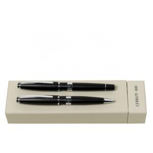 Zestaw piśmienny Bicolore Black (długopis &amp; pióro kulkowe)