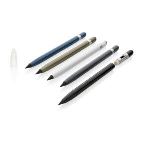 Aluminiowy ołówek z gumką czarny P611.121 (4) thumbnail