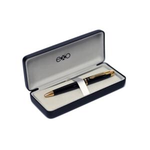Długopis EXO Aries, czarny lakier, wykończenia złote, etui premium