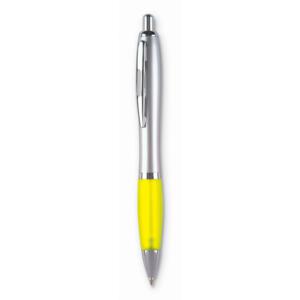 Długopis z miękkim uchwytem żółty