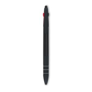 3-kolorowy długopis z rysikiem czarny