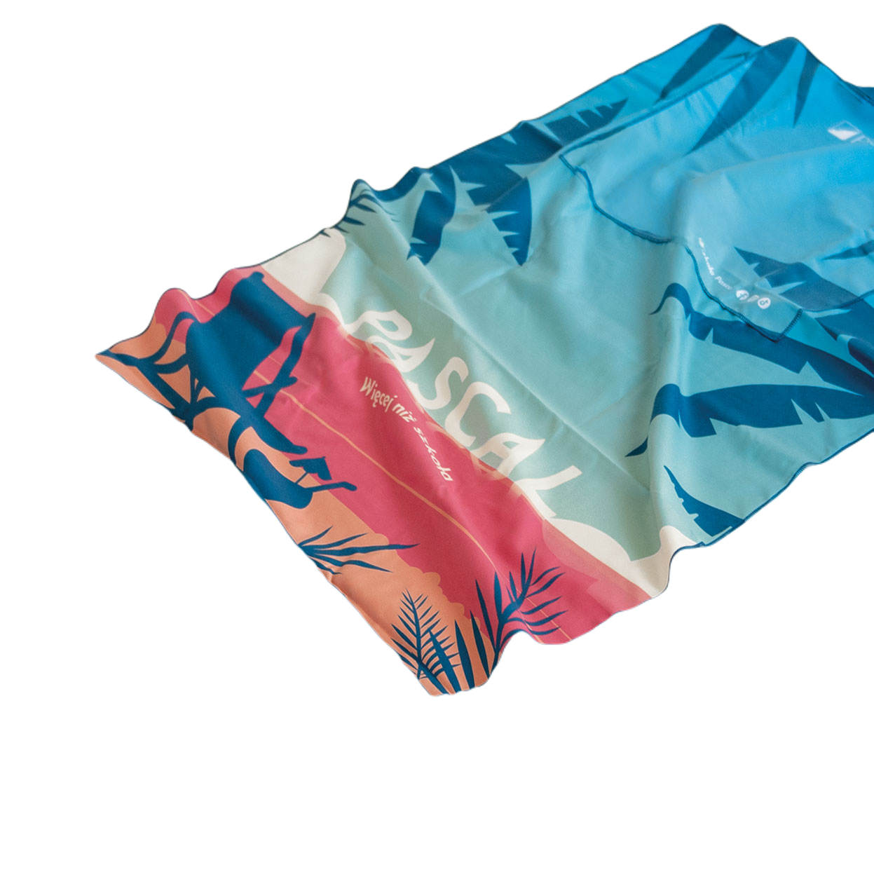 Gadżet reklamowy - 10x Ręczniko torba z mikrofibry drukowana dwustronnie