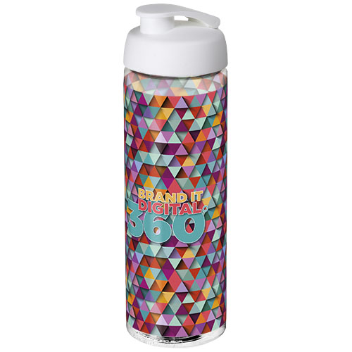 Bidon H2O Vibe o pojemności 850 ml z otwieranym wieczkiem Przezroczysty-Biały 21009401 (1)