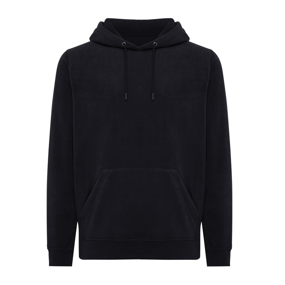 Bluza z kapturem z mikropolaru Iqoniq Trivor, RPET Czarny T9403.001.XS 