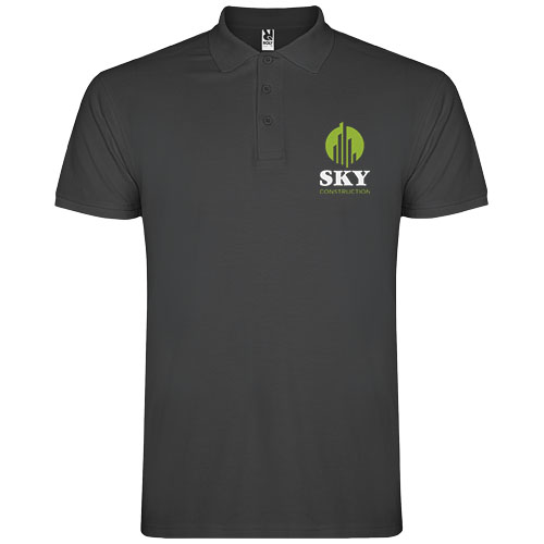 Star koszulka męska polo z krótkim rękawem Dark Lead R66384B5 (1)