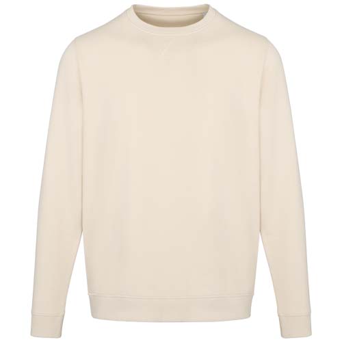 Jasper organiczna bluza unisex z recyklingu o gramaturze 280 g/m² z okrągłym dekoltem i certyfikatem OCS Piaskowiec 3956106A (2)