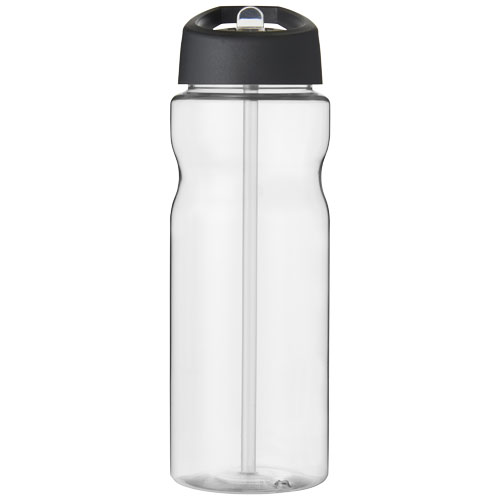 Bidon H2O Base® o pojemności 650 ml z wieczkiem z słomką Przezroczysty-Czarny 21004900 (2)