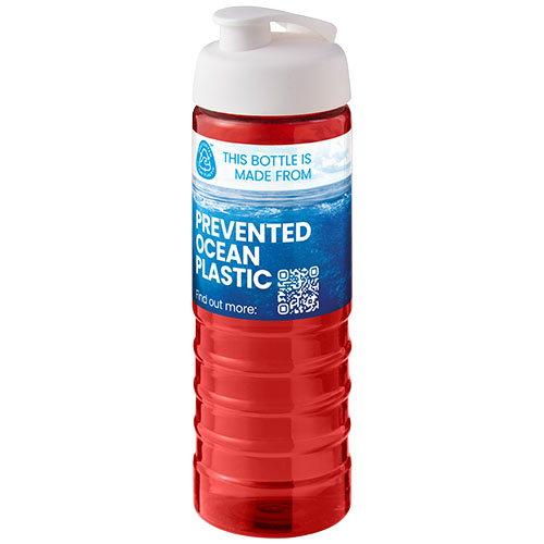 H2O Active® Eco Treble bidon z otwieraną pokrywką o pojemności 750 ml Czerwony-Biały 21047909 (1)