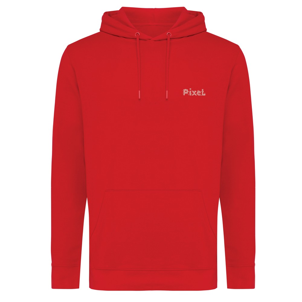Bluza z kapturem z bawełny z recyklingu Iqoniq Jasper Czerwony T9400.029.XXXL (4)