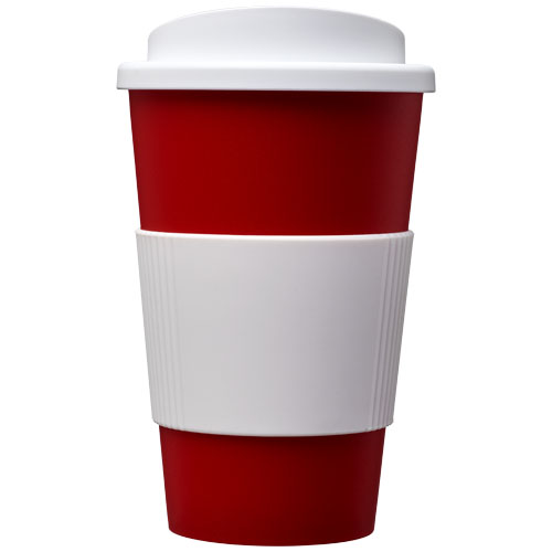 Kubek termiczny z serii Americano® o pojemności 350 ml z uchwytem Czerwony-Biały 21000217 (2)