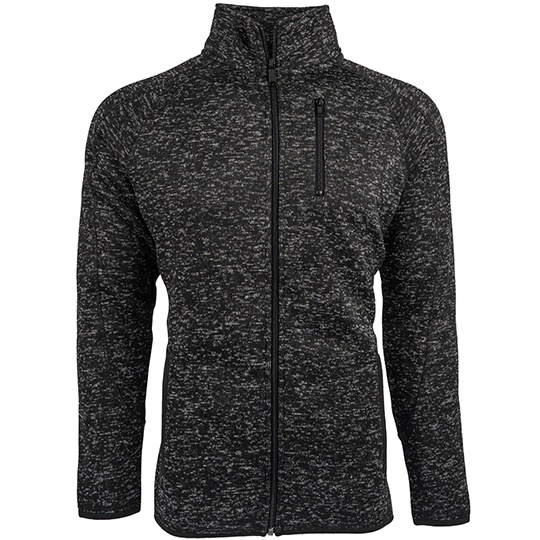 Bluza Męska Polarowa na Zamek Heather Black BU3901-479466 