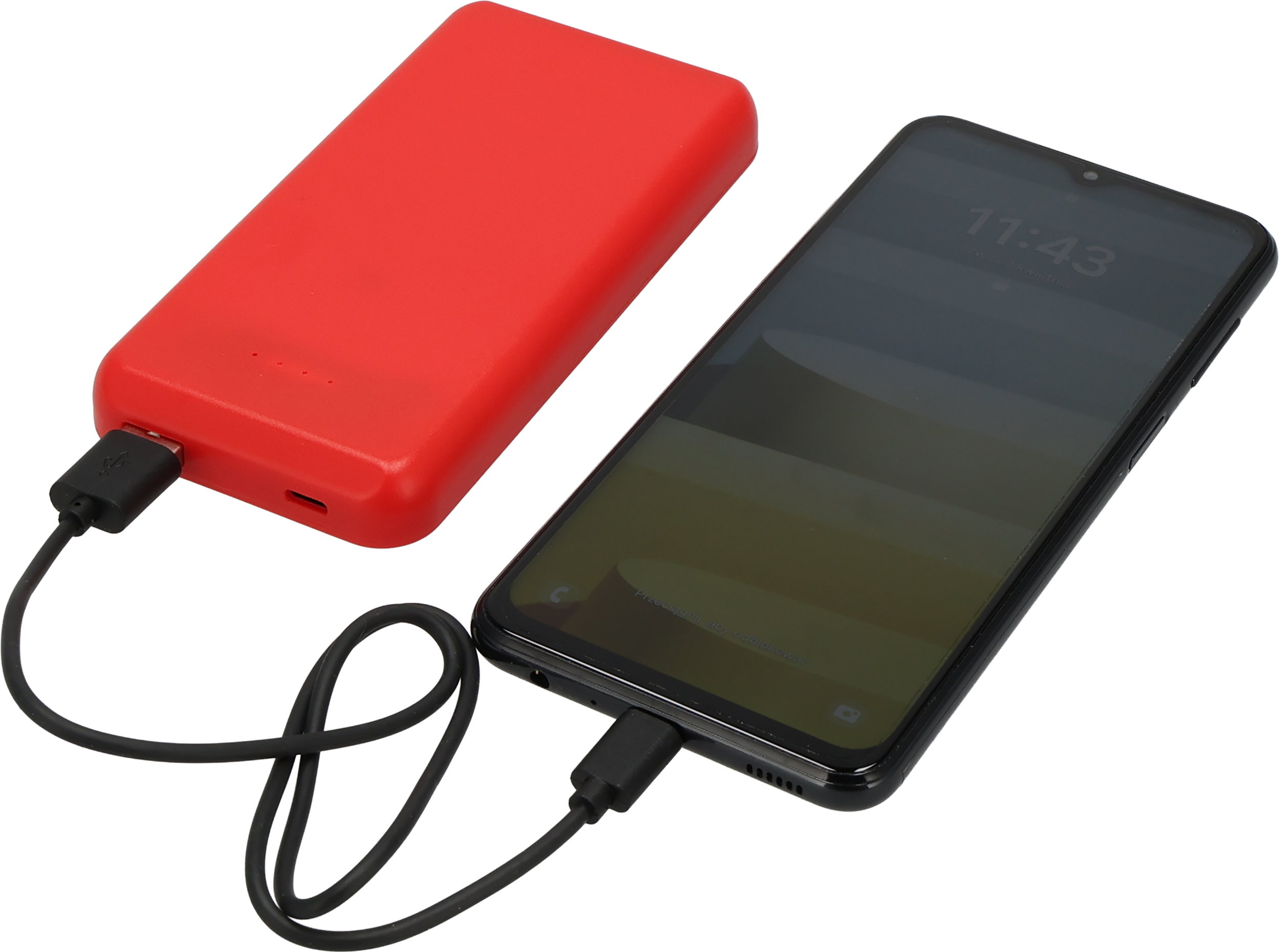 Power bank z ABS z recyklingu 10000 mAh PRESTON Czerwony 3549405 (4)