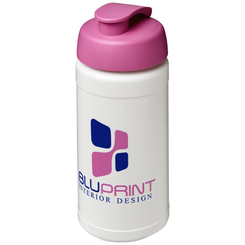 Bidon Baseline® Plus o pojemności 500 ml z wieczkiem zaciskowym Biały-Różowy 21006808 (1)