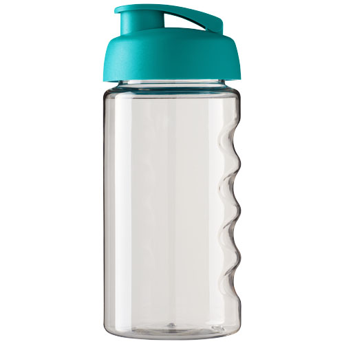 Bidon H2O Bop® o pojemności 500 ml z wieczkiem zaciskowym Przezroczysty-Turkusowy niebieski 21005005 (2)