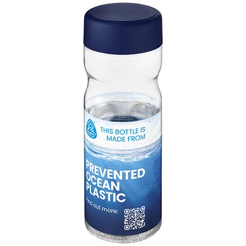 H2O Active® Eco Base 650 ml screw cap water bottle Przezroczysty-Niebieski 21043593 (1)
