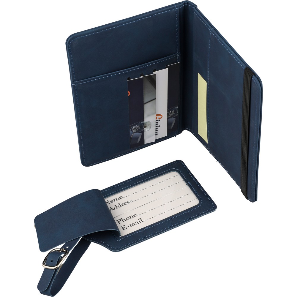 Etui do paszportu, zawieszka do bagażu Niebieski VB183-11 (3)
