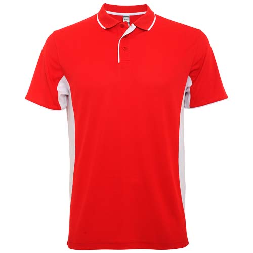 Montmelo koszulka polo unisex z krótkim rękawem Czerwony-Biały R04218N1 