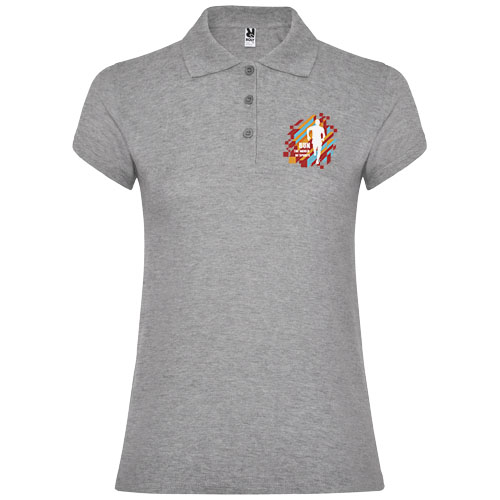 Star koszulka damska polo z krótkim rękawem Marl Grey R66342U5 (1)