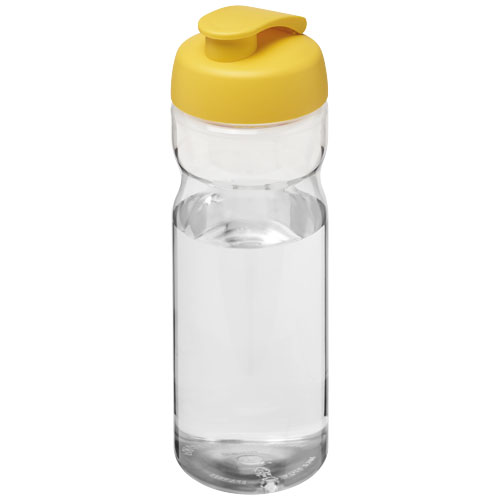 Bidon H2O Base® o pojemności 650 ml z wieczkiem zaciskowym Przezroczysty-Żółty 21004510 