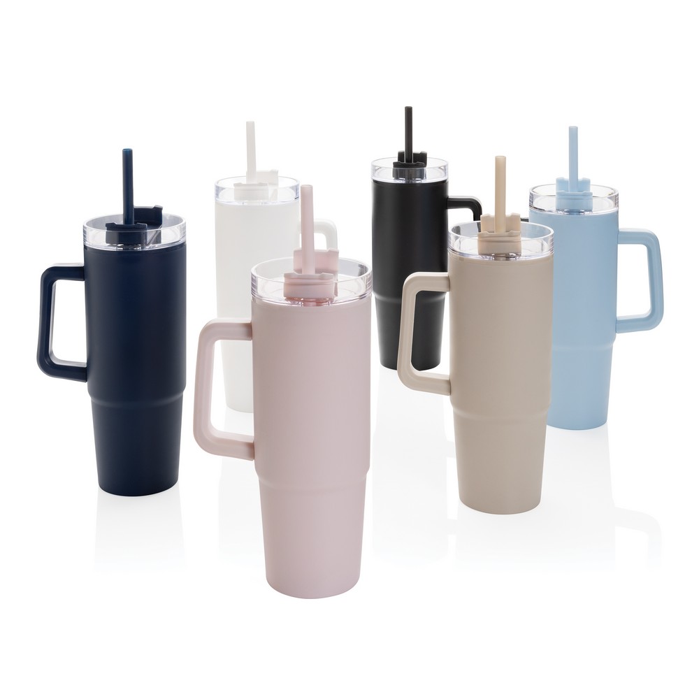 Kubek podróżny 900 ml Tana, plastik z recyklingu Beżowy P437.1019 (7)