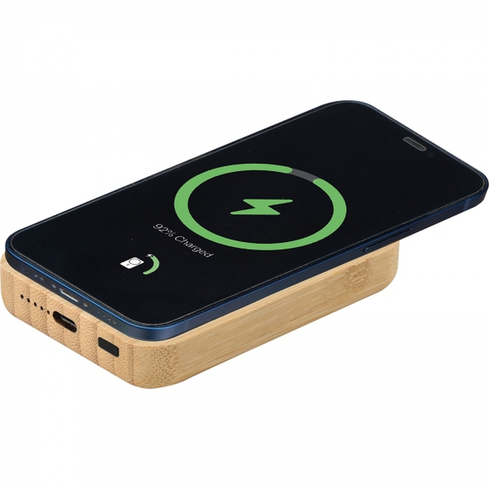 Power bank 5000 mAh z ładowarką indukcyjną Magsafe CONSTANCE Beżowy 3394913 (2)