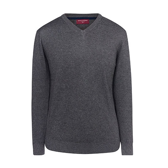 Sweter męski z dekoltem w serek Charcoal BR7818-806364 