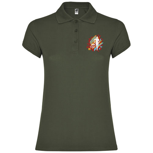 Star koszulka damska polo z krótkim rękawem Venture Green R66344Y5 (1)