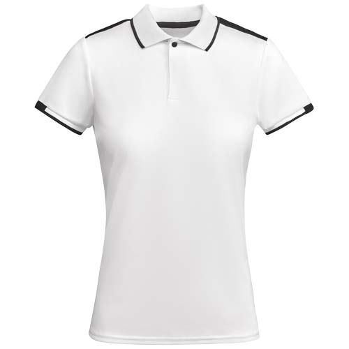 Tamil sportowa koszulka damska polo z krótkim rękawem Biały-Czarny R04098R1 