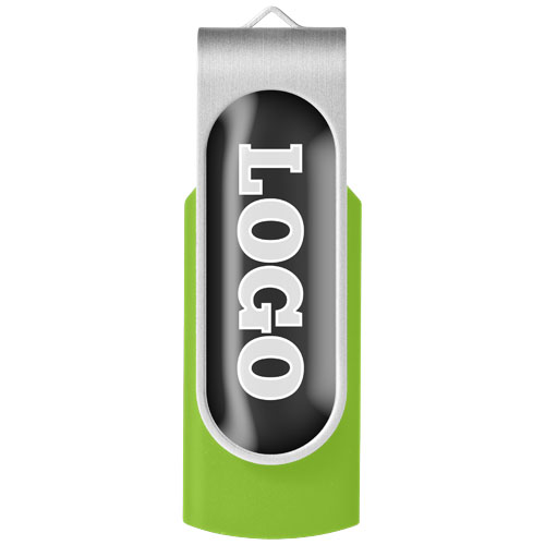 Rotate pendrive wyposażony w interfejs USB 3.0 z wypukłym nadrukiem Limonkowy 1Z50963N (2)