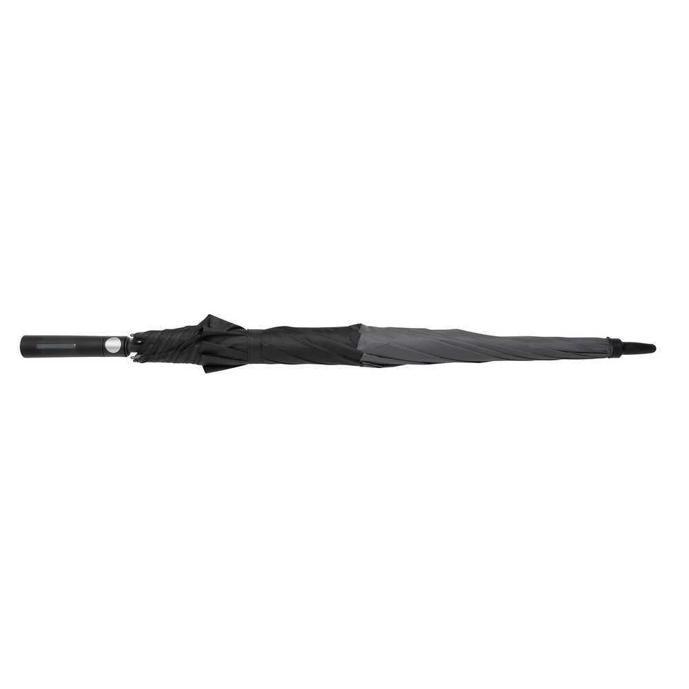 Parasol sztormowy 27", automatyczny AWARE™ RPET Szary P850.682 (3)