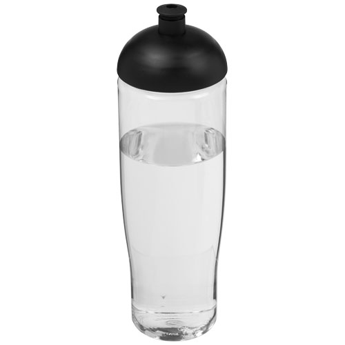 Bidon H2O Tempo® o pojemności 700 ml z wypukłym wieczkiem Przezroczysty-Czarny 21004200 