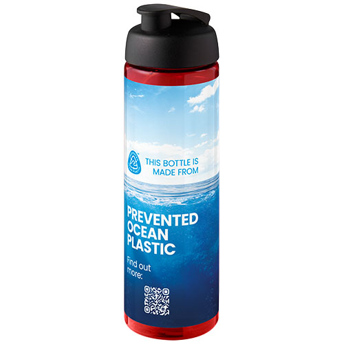 H2O Active® Eco Vibe 850 ml, bidon sportowy z odchylaną pokrywką Czerwony-Czarny 21048311 (1)
