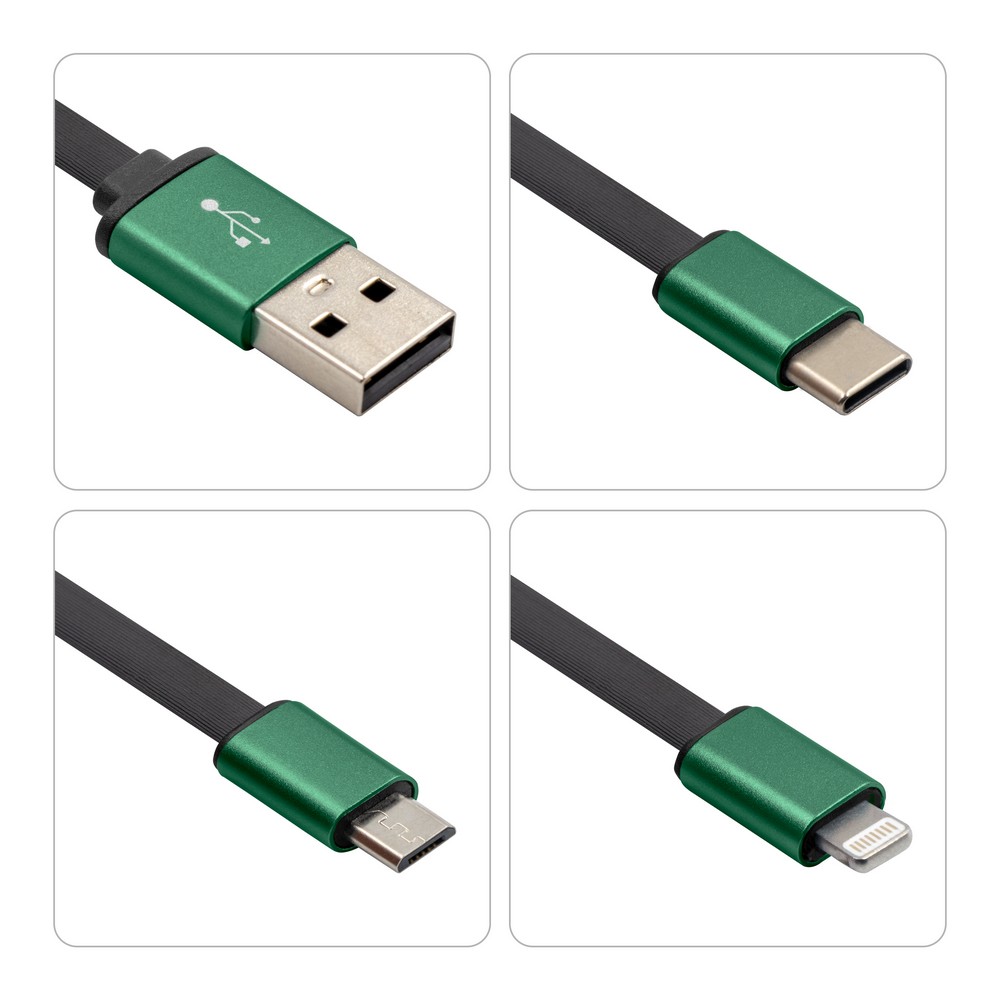 Kabel do ładowania i synchronizacji | Evelyn Zielony V0479-06 (7)
