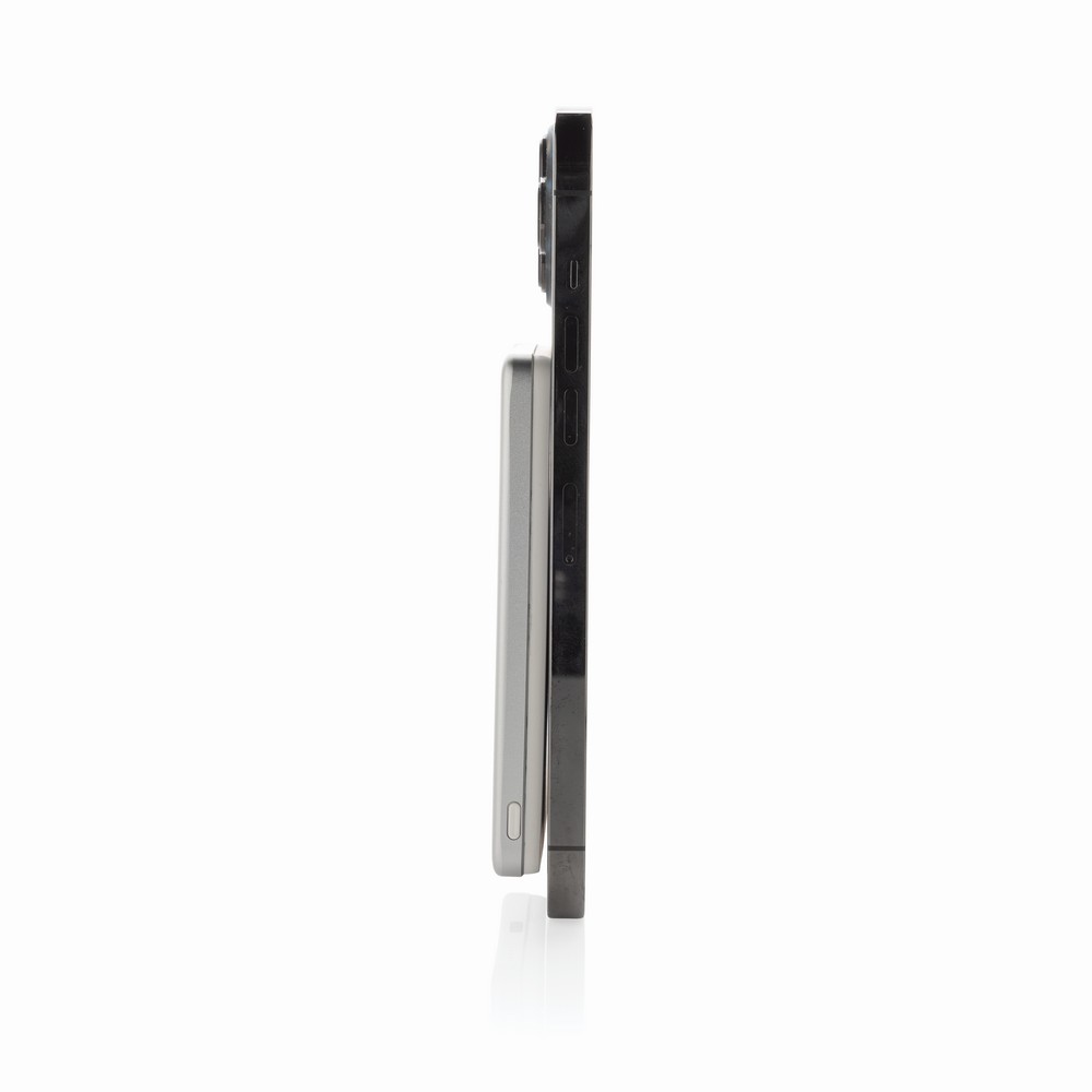 Power bank 5000 mAh, ładowarka bezprzewodowa 5W Orion Srebrny P322.6002 (4)