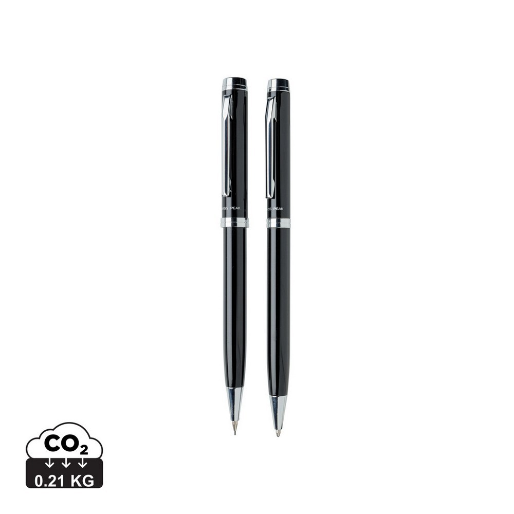 Zestaw piśmienny Swiss Peak Luzern, długopis i ołówek Czarny P610.490 (10)