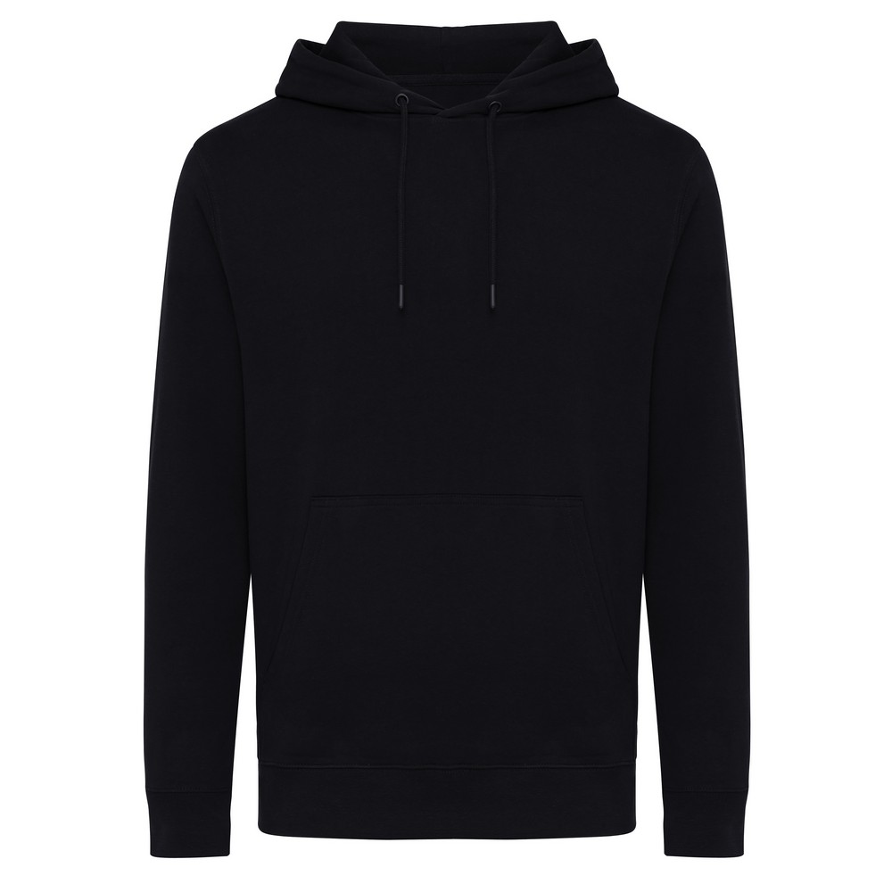 Lekka bluza z kapturem Iqoniq Rila, bawełna z recyklingu Czarny T9404.001.4XL 