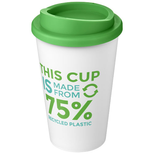 Kubek Americano Eco z recyklingu o pojemności 350 ml Biały-Zielony 21042223 (1)