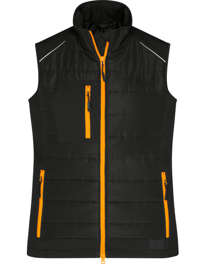 Kamizelka Damska Hybrydowa Ocieplana Slim - Navy & Navy Carbon JN1821-524694 (1)