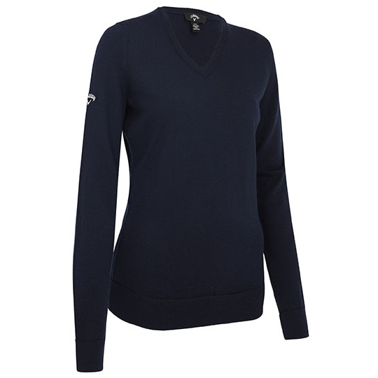 Sweter Damski Dekolt V Welniany Termiczny Dark Navy CW352-802975 (1)