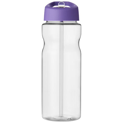 Bidon H2O Base® o pojemności 650 ml z wieczkiem z słomką Przezroczysty-Fioletowy 21004921 (2)