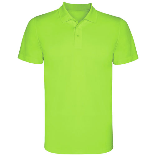 Monzha sportowa koszulka męska polo z krótkim rękawem Limonkowy R04042X1 