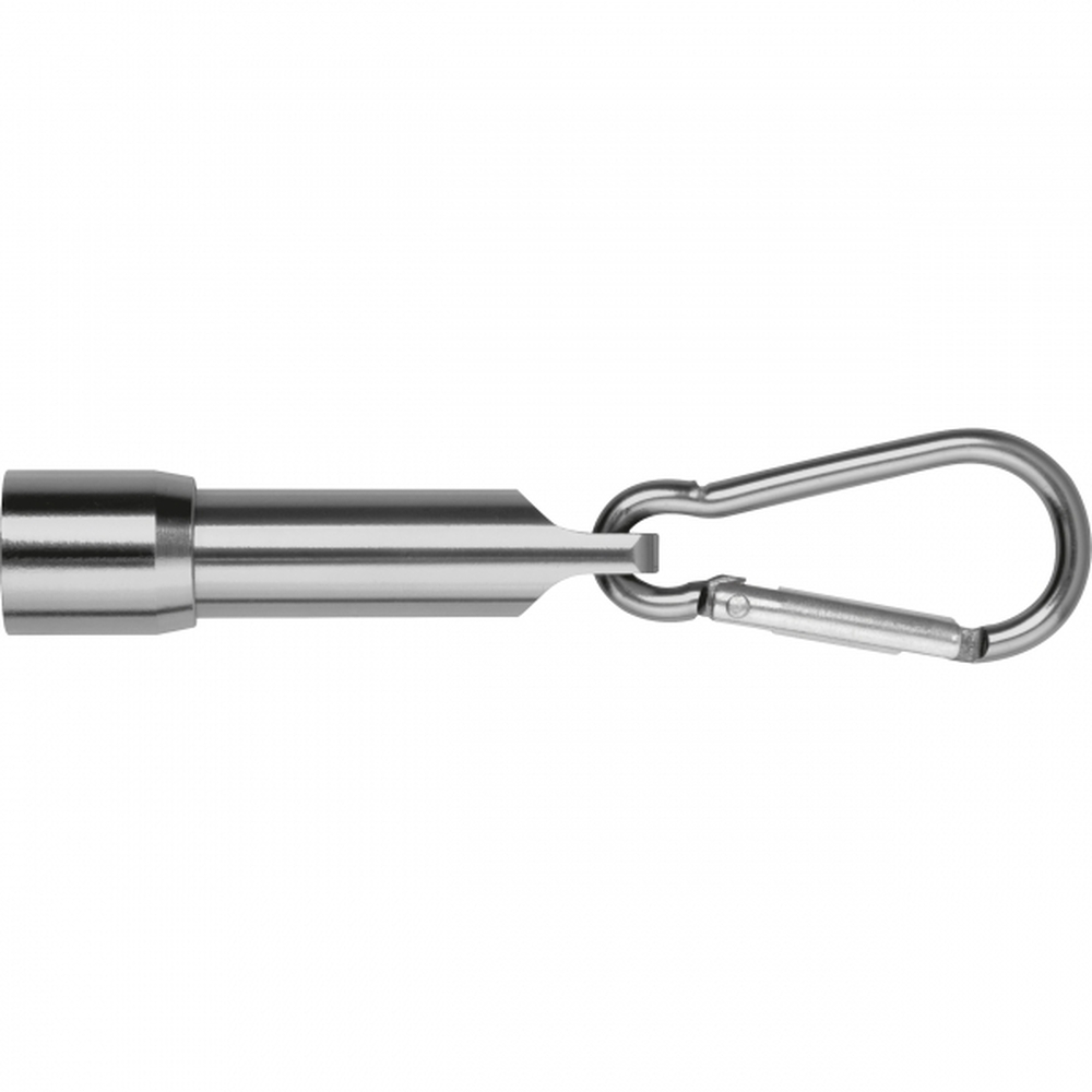 Mini latarka z aluminium z recyklingu BERGAMO Szary 529307 (1)