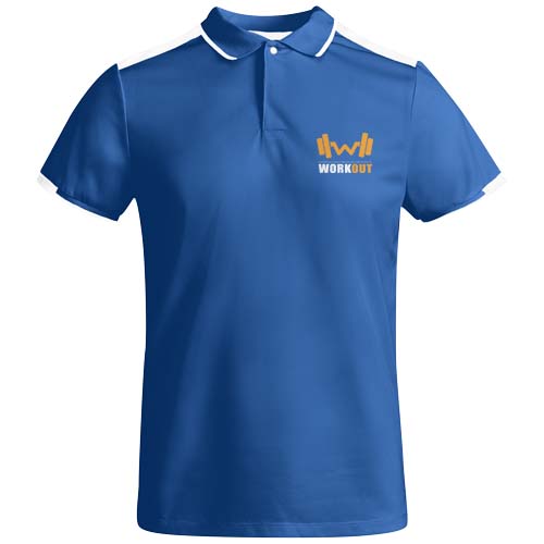 Tamil sportowa koszulka męska polo z krótkim rękawem Królewski niebieski-Biały R04028C1 (1)