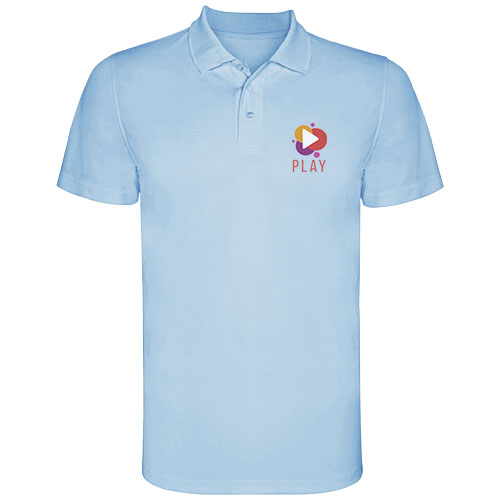 Monzha sportowa koszulka męska polo z krótkim rękawem Błękitny R04042H1 (1)