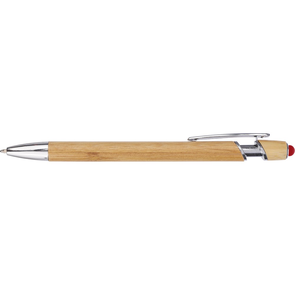 Bambusowy długopis, touch pen Czerwony VA442-05 