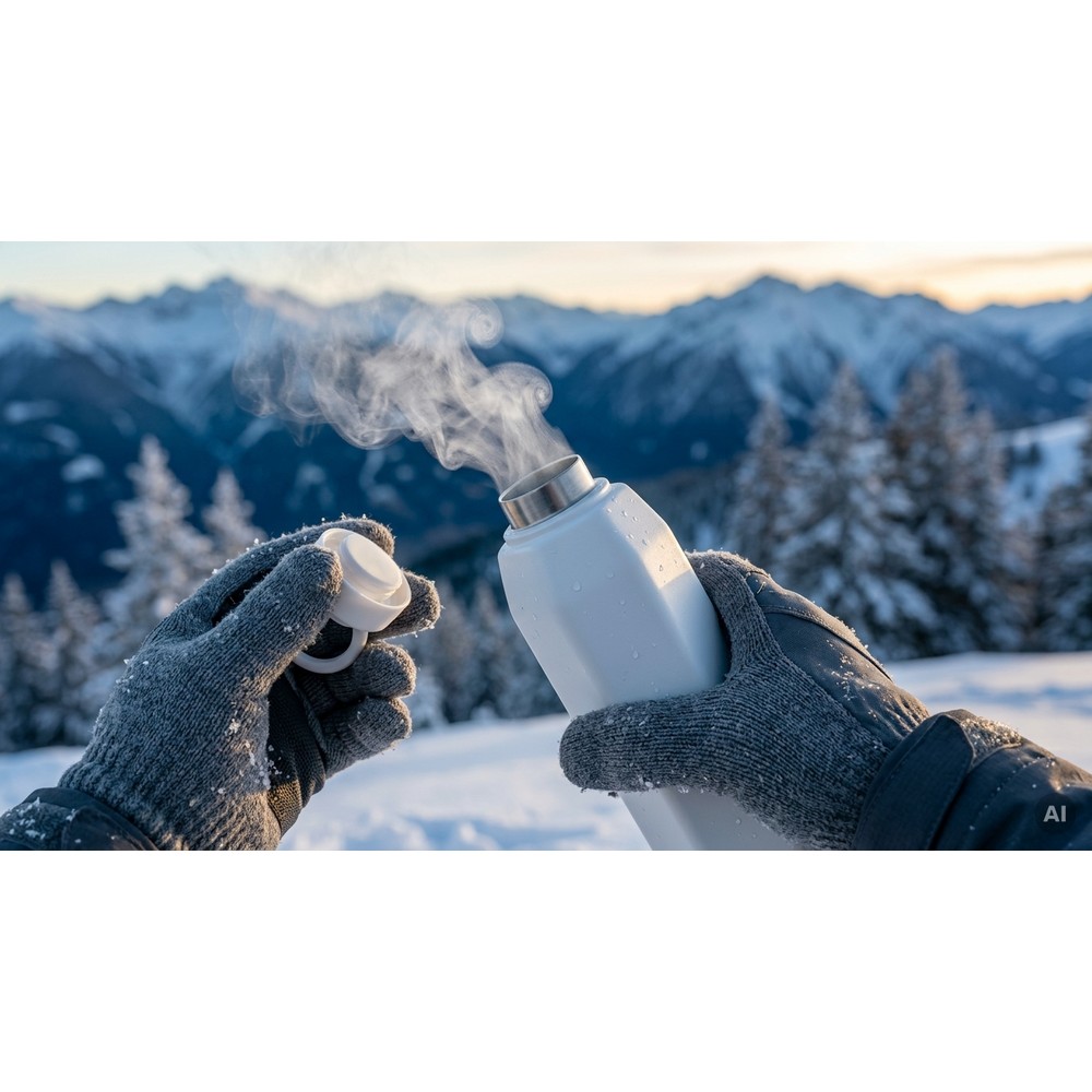 Butelka termiczna 470 ml z uchwytem Air Gifts | Dalamia Biały VA949-02 (1)