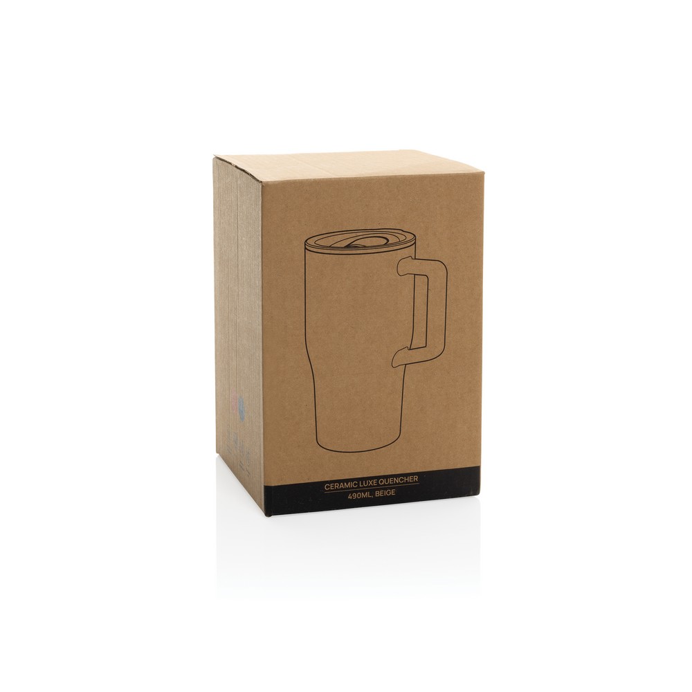 Ceramiczny kubek podrożny 490 ml Czarny P437.2201 (10)