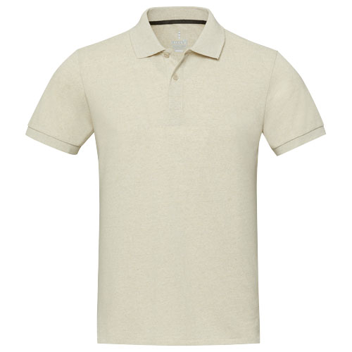 Emerald koszulka polo unisex z recyklingu z krótkim rękawem Oatmeal 37539079 (2)