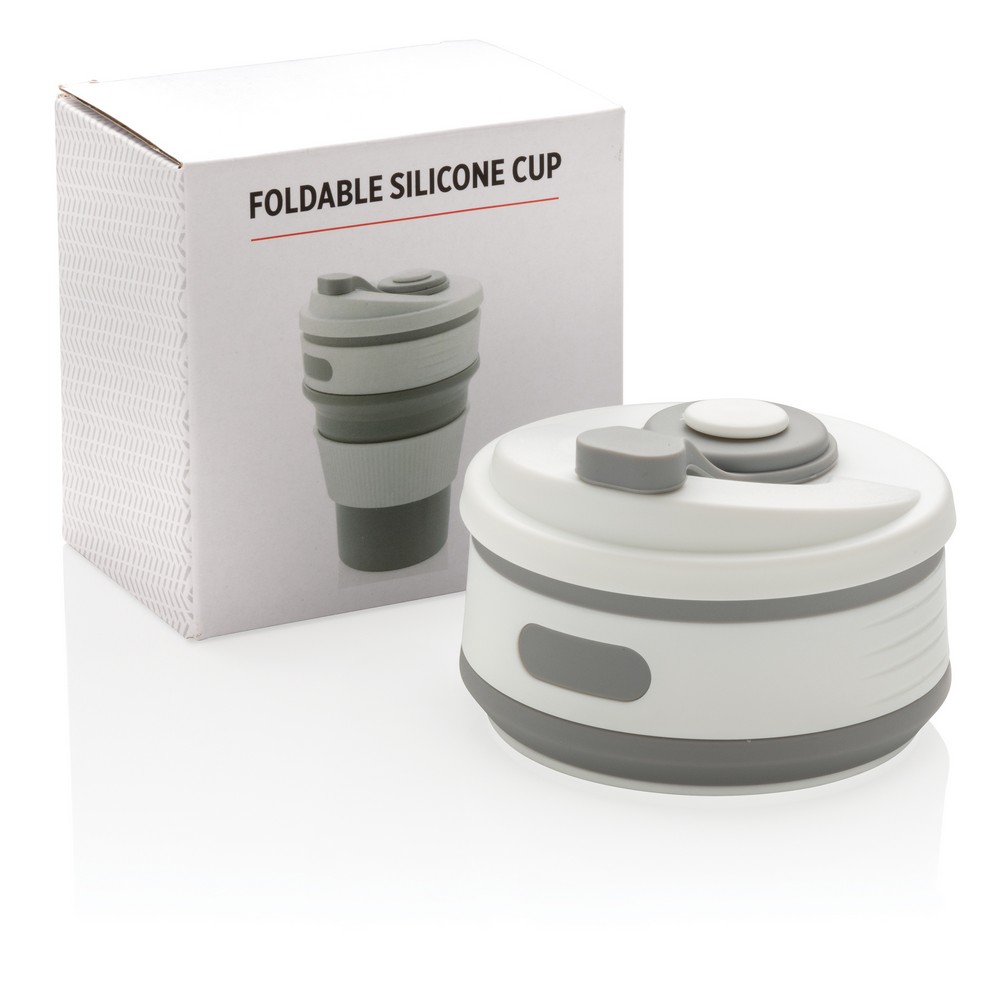 Składany kubek podróżny 350 ml Szary P432.602 (6)