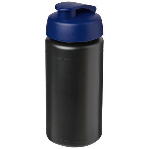 Bidon Baseline® Plus o pojemności 500 ml z wieczkiem zaciskowym i uchwytem Czarny-Niebieski 21007213 